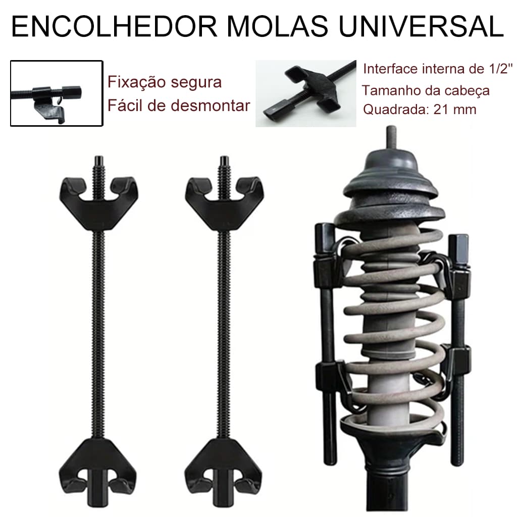 Encolhedor Molas Em Aço Universal Automotiva Compressor Molas Amortecedores Suspensão Dianteira Encaixe 1/2
