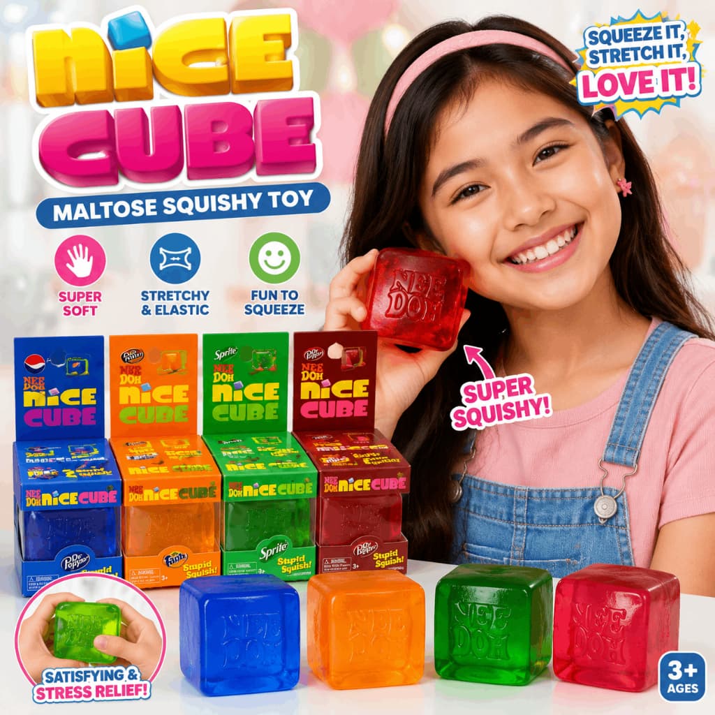 Cubo De Gelo Transparente Maltose Squishy Sensorial Stress Relief Squeeze Cube Toy