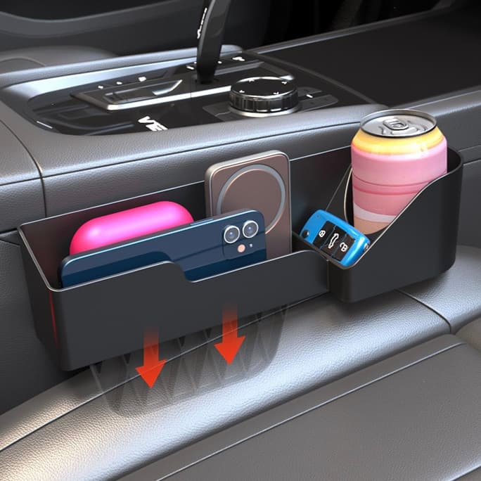 Caixa de armazenamento de instalação de assento de armazenamento de carro multifuncional suporte de copo de água à prova