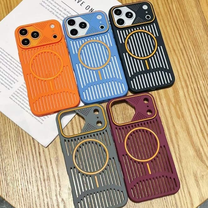 Armadura De Gelo Oca Dissipação De Calor Caso De Telefone Adequado Para iPhone 11 12 13 14 15 16 17 Pro Max Capa Traseir