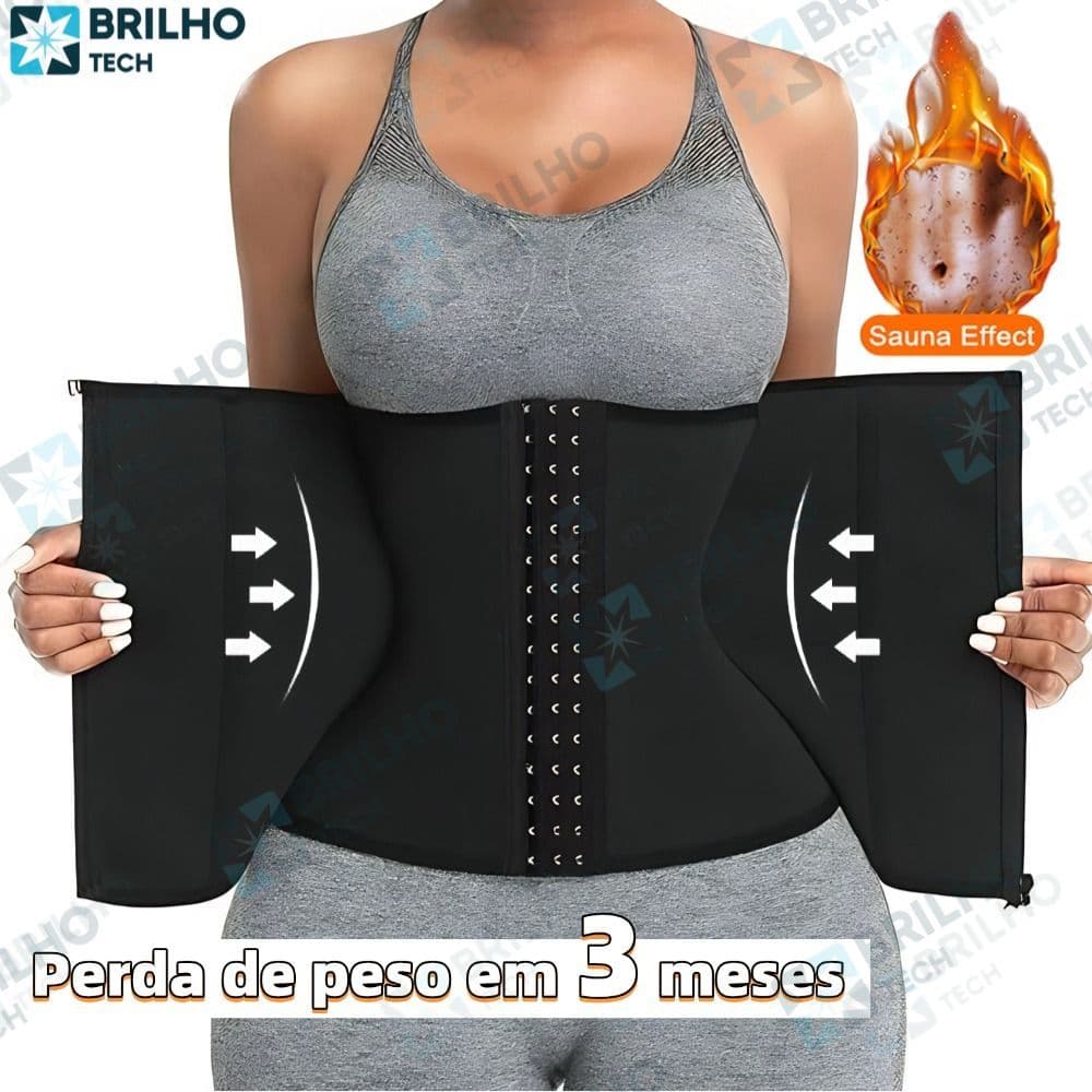 Espartilho respirável emagrecimento modelador de cintura para mulheres cinto para modelar o corpo perda de Com zíper-BT