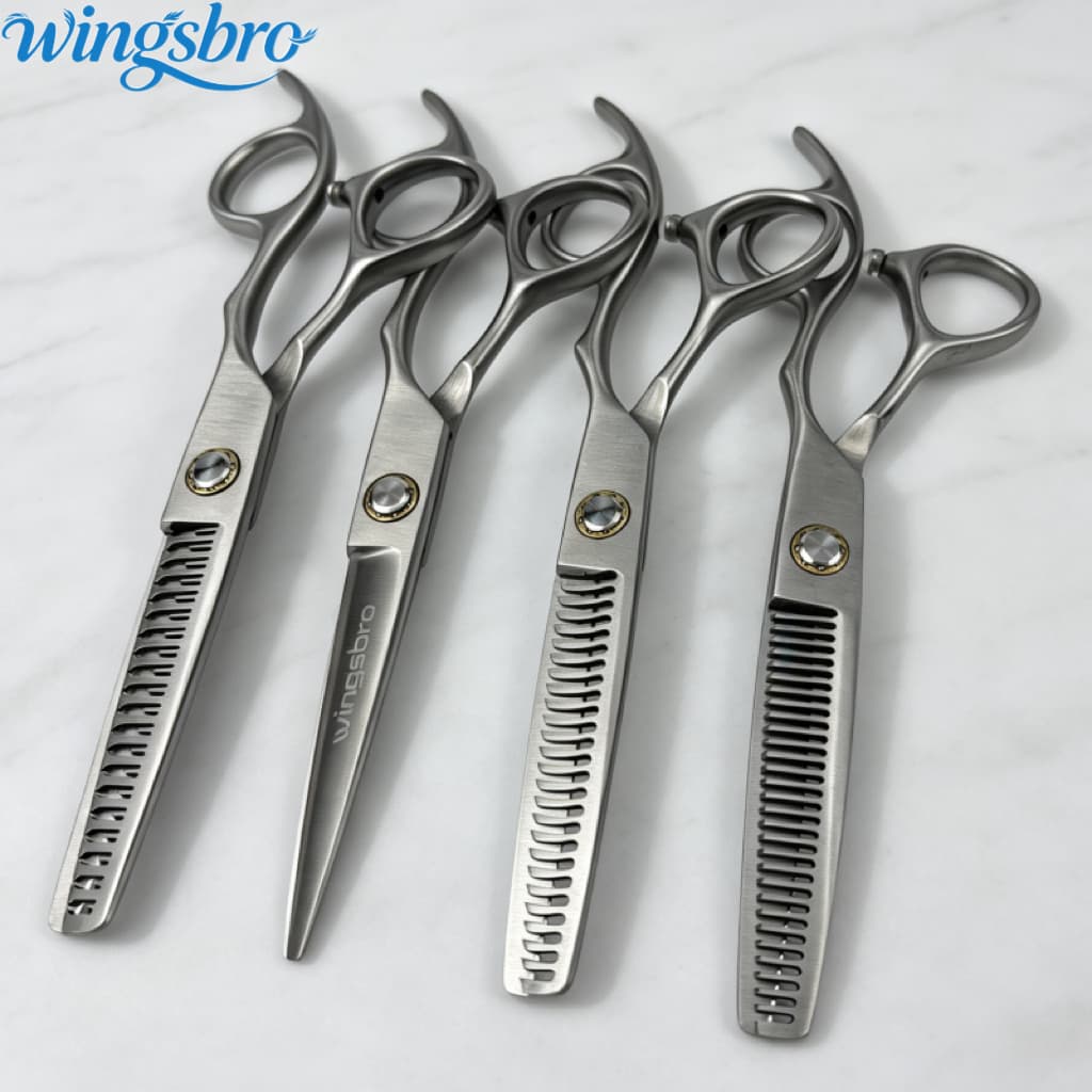 Wingsbro 6.7 Polegadas Tesoura De Corte De Cabelo Profissional Barbeiro Desbaste Para Estilista Cabeleireiro Salão Casa