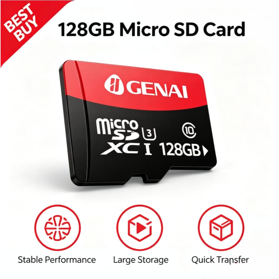 Genai Micro SD 64GB 128GB Cartão De Memória Class10 U3 microSDXC flash Original Pronto Entrega