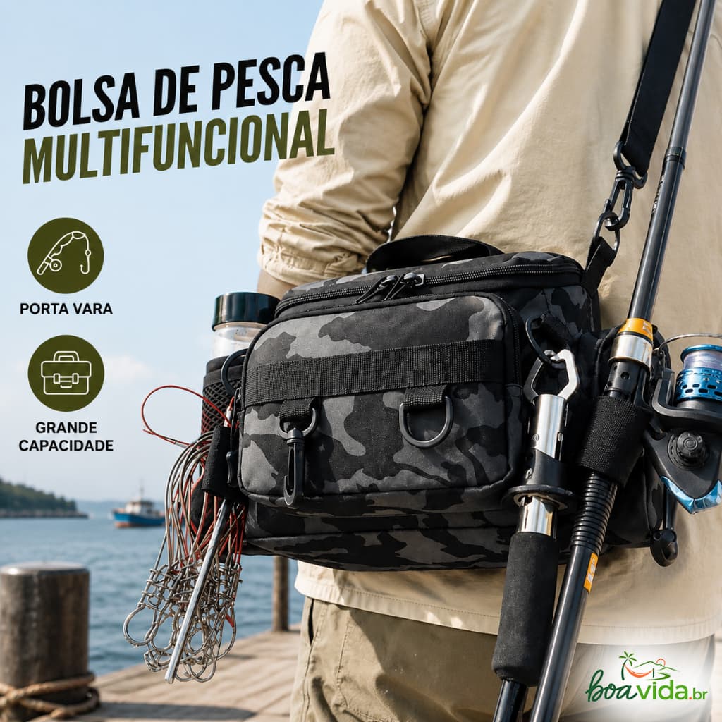 Equipamento De Pesca , Bolso De Ombro , Bolsa De Armazenamento , Suporte Portátil Para Vara Esportes Ao Ar Livre