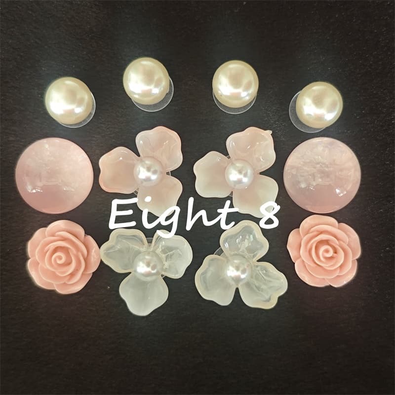 12 Pçs/set Rosa Camélia Designs Acessórios De Sapato Olhos De Gato Fivela Pérolas Alfinetes Decoração Para Mulheres Sapa