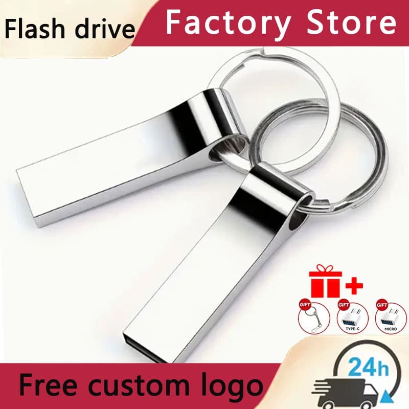 Unidade Flash à prova d'água de Metal 32GB-2TB portátil USB3.0 bastão de memória de alta velocidade