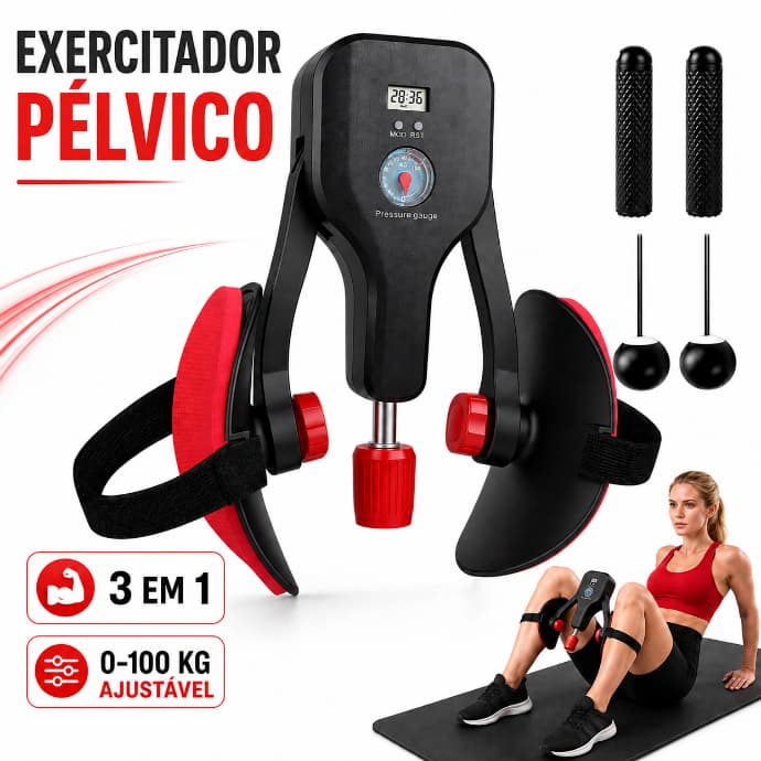 Exercitador de Kegel masculino Pelvis Coxa Perna Quadril Adutora Treino Fisioterapia Exercicio Academia