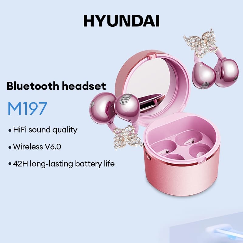 HYUNDAI M197 Fones De Ouvido Sem Fio Bluetooth HIFI Som Estéreo Até 42 Horas De Duração Da Bateria 6.0