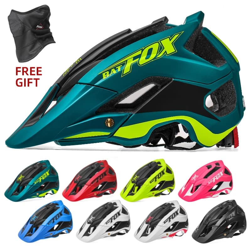 Capacete profissional para mountain Bike BATFOX Capacete de ciclismo ajustável poroso respirável baixa resistência ao ve
