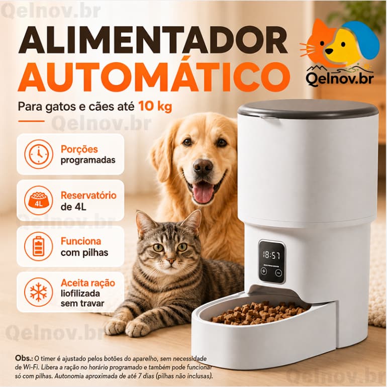 alimentador pet tigela de aço 4l inteligente automático dispensador de comida para gatos