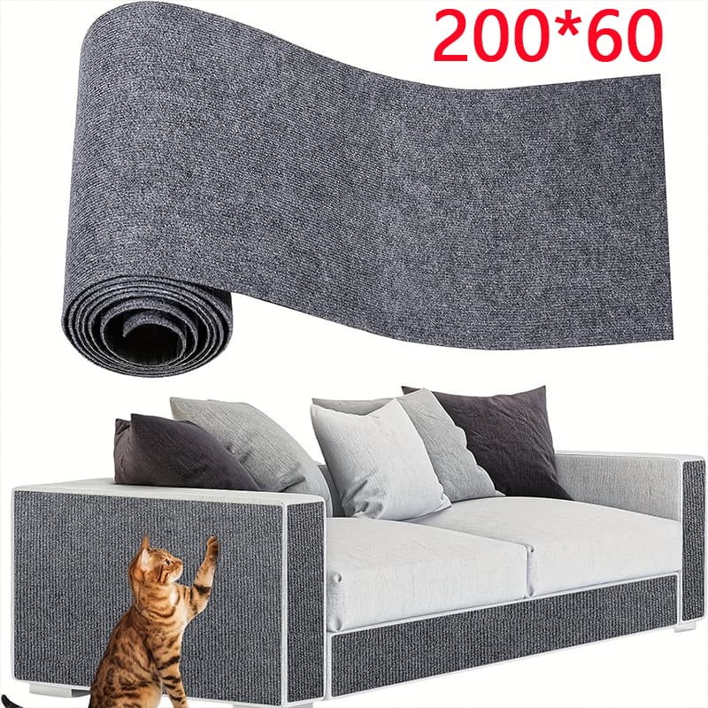 Almofada Grande Autoadesiva Para Arranhar Gatos De 200 A 60 Cm , Tapete DIY Aparável , Protetor De Móveis Antiarranhões
