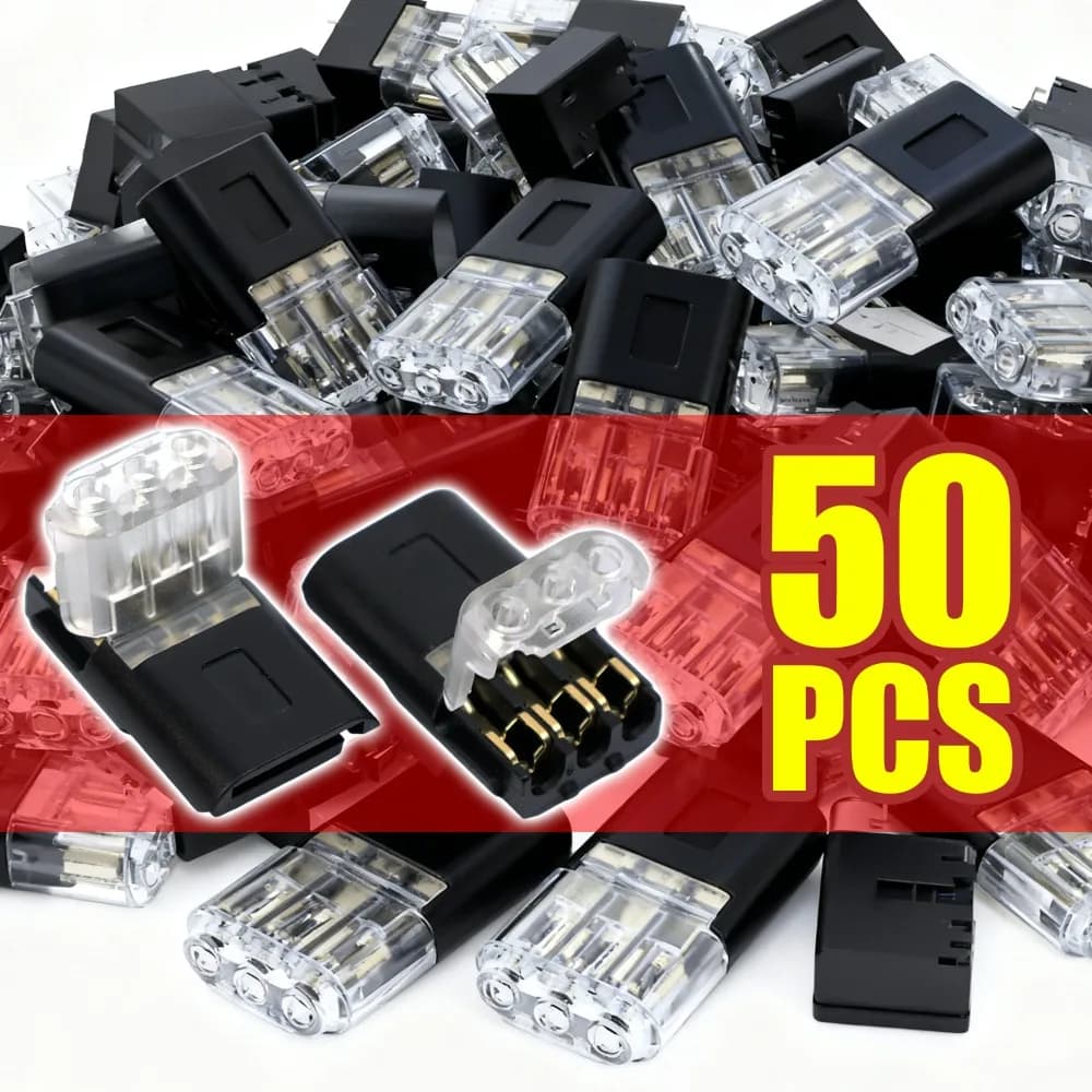 Conector De Fio De 3 Vias D3 , Cabo Elétrico Sem Solda Rápido , Terminal De Emenda , Bloco De PC , Soldagem , Carro Auto