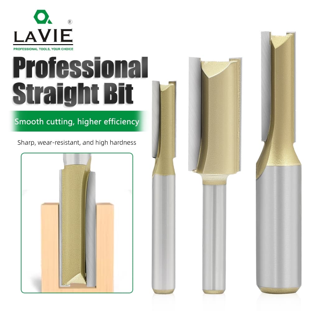 LAVlE 1 Peça 6mm Haste Reta Roteador Bit Ferramentas Para Trabalhar Madeira Cortador De Corte CNC H060020310GD Gd
