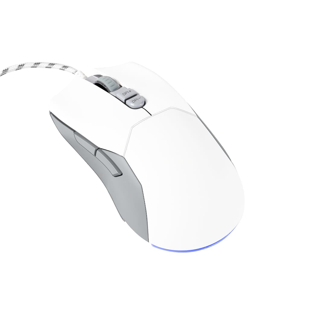 Mouse Com Fio Para Jogos Azul LED Luz Respiratória 6 DPI Ajustável Ergonômico USB Óptico Notebook Desktop