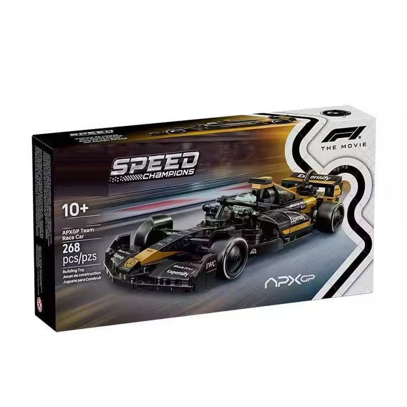 Super Racing F1 Big Movie APXGP Bloco de construção de brinquedo compatível com Lego speed Series