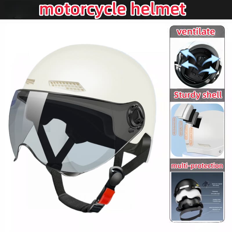 Capacete De Motocicleta Masculino Com Conforto Respirável Equipamento De Segurança Certificado 3C Para Bicicleta Scooter