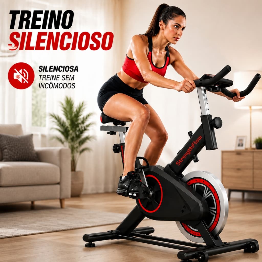 Bicicleta Bike Ergometrica Spinning Academia Fitness Profissional 120kg