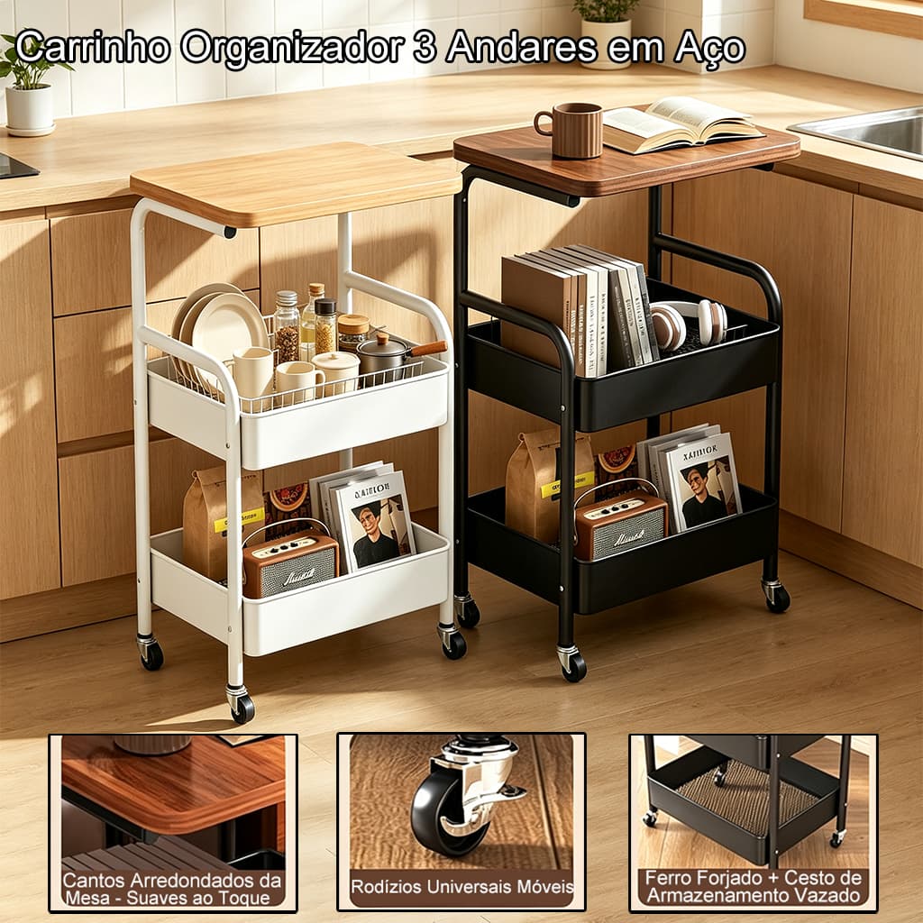 Mesa Notebook Ergonômica Multiuso Altura Regulável Rodinhas Lateral Escrivaninha Para Cama Sofá Ajustes