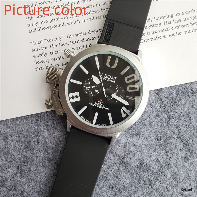 Relógio masculino relógio masculino elegante relógio de quartzo de cinco ponteiros U BOAT relógio de marca superior