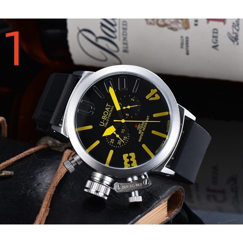 Relógio masculino relógio masculino moda relógio mecânico de cinco ponteiros U barco relógio de marca superior