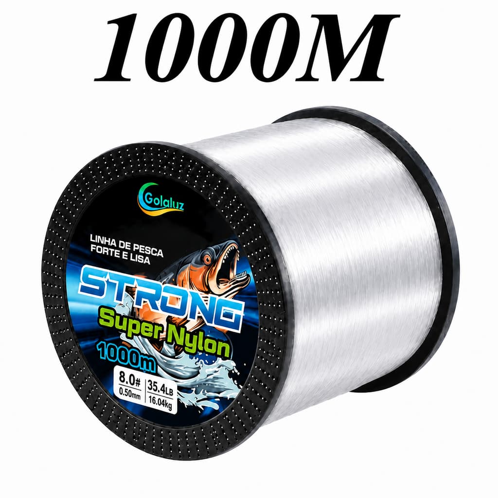 1000M 500M Linha De Pesca Monofilamento Transparente Carretel Com Fluorocarbono Forte Monofilamento