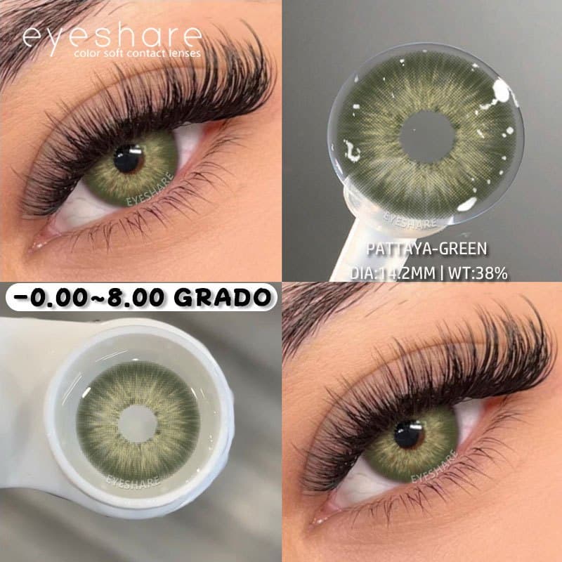 Lentes Para Miopia EYESHARE-0 ~-8.0 Graus 1 Par De Olhos Prescrição Dioptria Contato Anual Envio Rápido Do Brasil