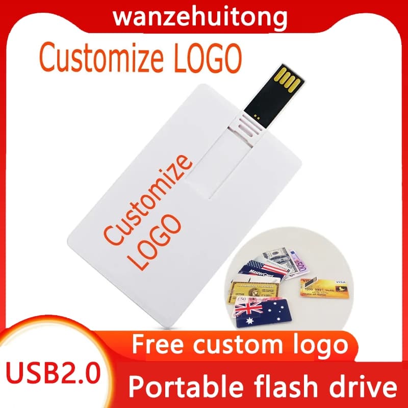Imagem personalizada/logotipo da empresa cartão U Disk 256MB-32GB presente comercial U Disk
