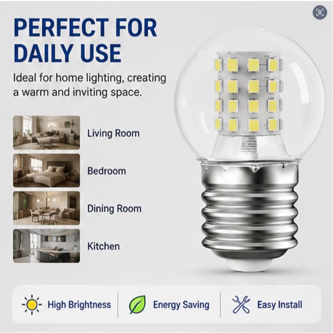 Lâmpadas LED 220V Lâmpada Feijão Mágico G45 5W 7 9 Alto Brilho Lampada E27 Holofote Pingente Candeeiro De Mesa