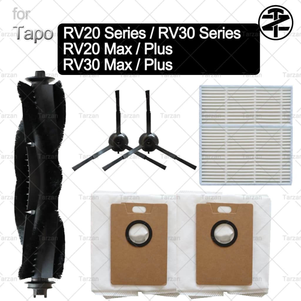 Para TP Link Tapo RV30 Max Plus/RV20 Peças De Reposição Acessórios Compatíveis : Escovas Principais , Filtros , Panos De