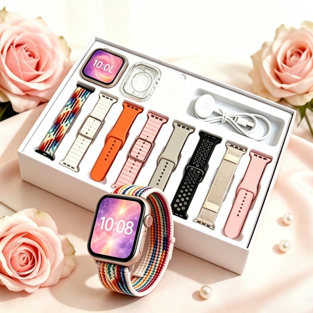 Smartwatch Unissex 7 Em 1 38/45/49mm Relógio Inteligente Com Chamadas E Monitoramento De Saúde