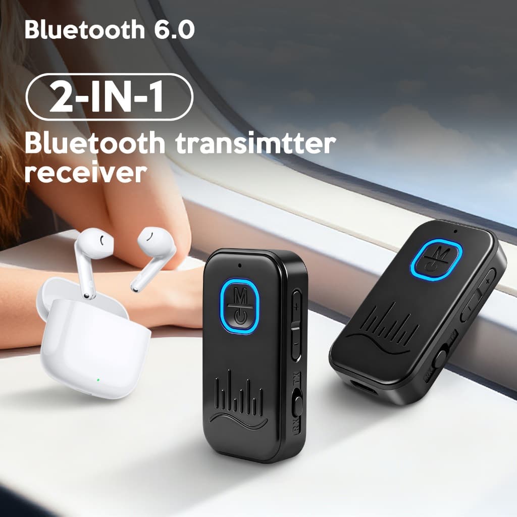Receptor Transmissor De Áudio Sem Fio 2 Em 1 , Adaptador AUX TX RX De 3.5 Mm Para TV , Carro , Alto-Falante E Fones De O