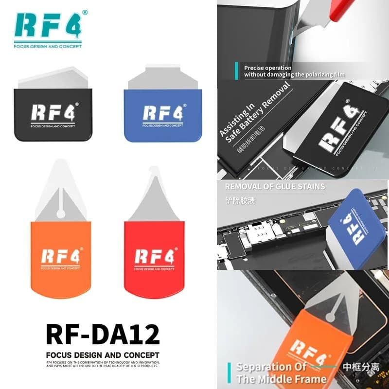 RF4 DA12 Ultra Fino 0.1mm Tela Curvada Metal Alavanca Lâmina Ferramenta De Abertura Para O Telefone Móvel Almofada Portá