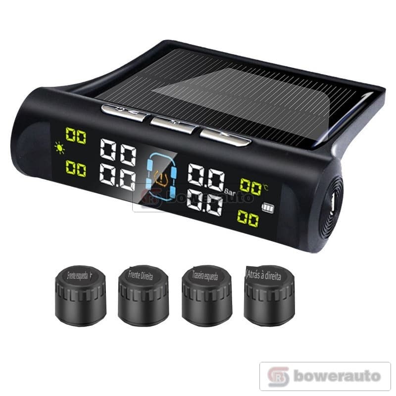 Monitor de pressão dos pneus do carro Sistema TPMS Pressão dos pneus Detecção de temperatura dos pneus Pressão dos pneus