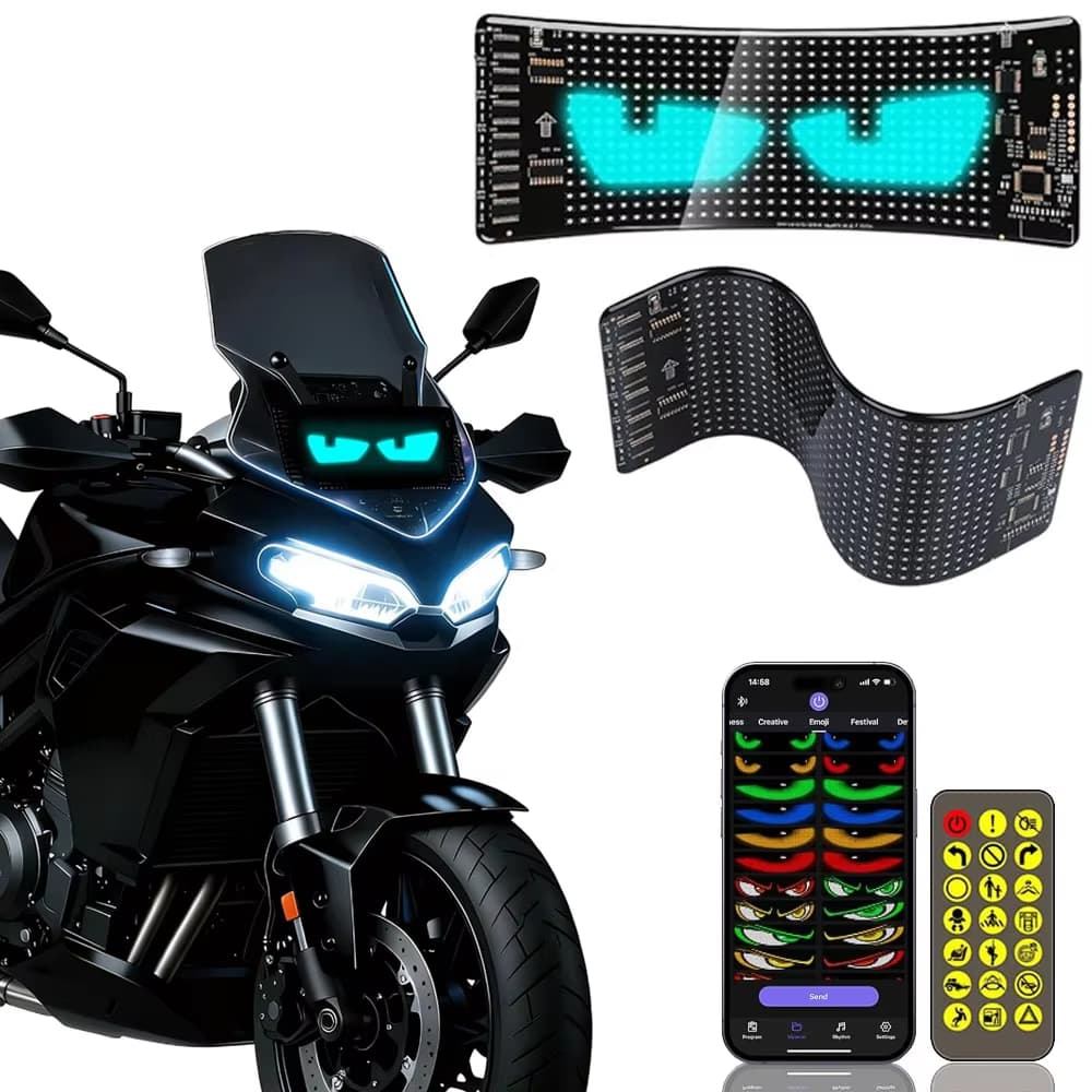 Painel De Exibição LED Flexível Devil Eyes Com Aplicativo E Controle Remoto , Luz De Decoração Alimentada Por USB Para C