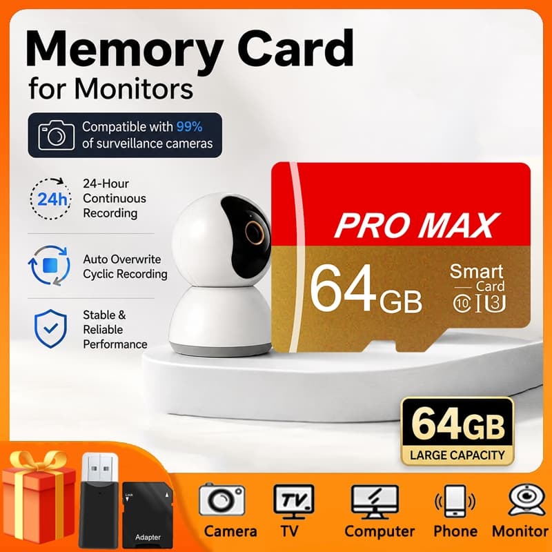 Cartão de memória SD em miniatura classe 10 4GB-64GB memória estável para cartão de memória à prova d'água