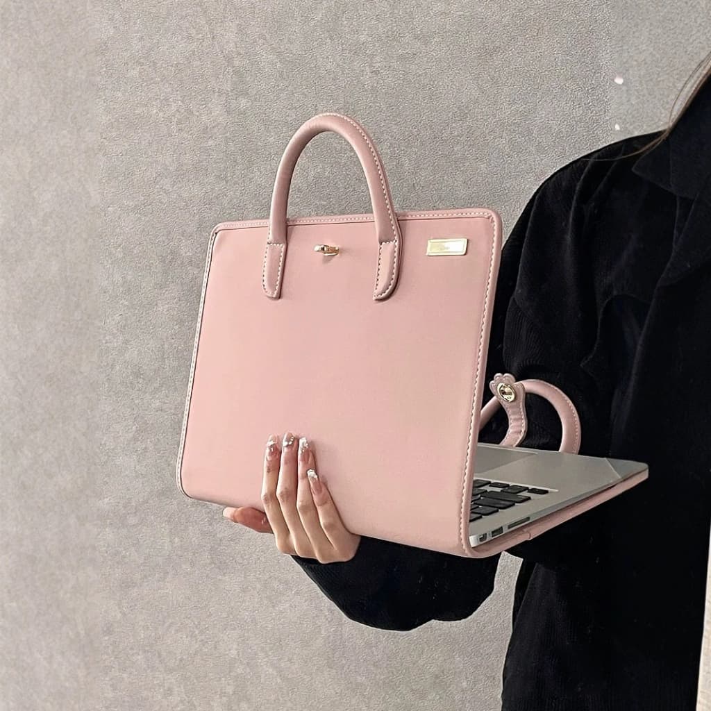 Bolsa para laptop feminina, capa protetora para laptop, à prova d’água, resistente a impactos e com dissipação de calor