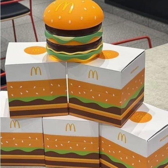 McDonald's Nome Conjunto Hambúrguer Luz Noturna Periférica Batatas Fritas Lâmpada Cilindro Brinquedo Genuíno Para Presen