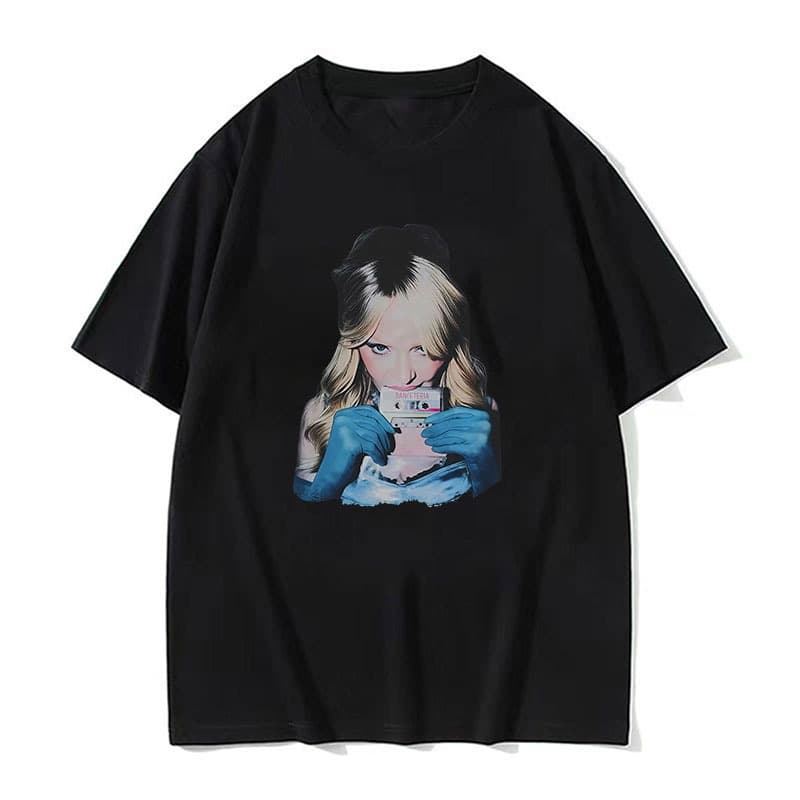 Camiseta Vintage Com Estampa De Menina Fita Dos Anos 90 , Top Streetwear