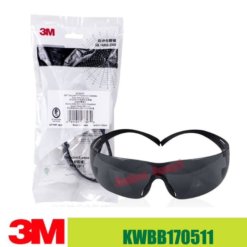 Óculos Safado 3M SecureFit 3M SF302AF , Lente Cinza