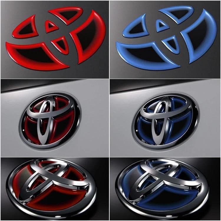 Decalque Adesivo Com Emblema Toyota-Capa Do Logotipo Dianteiro E Traseiro-Serve Para Vios , Corolla , Fortuner , Wigo