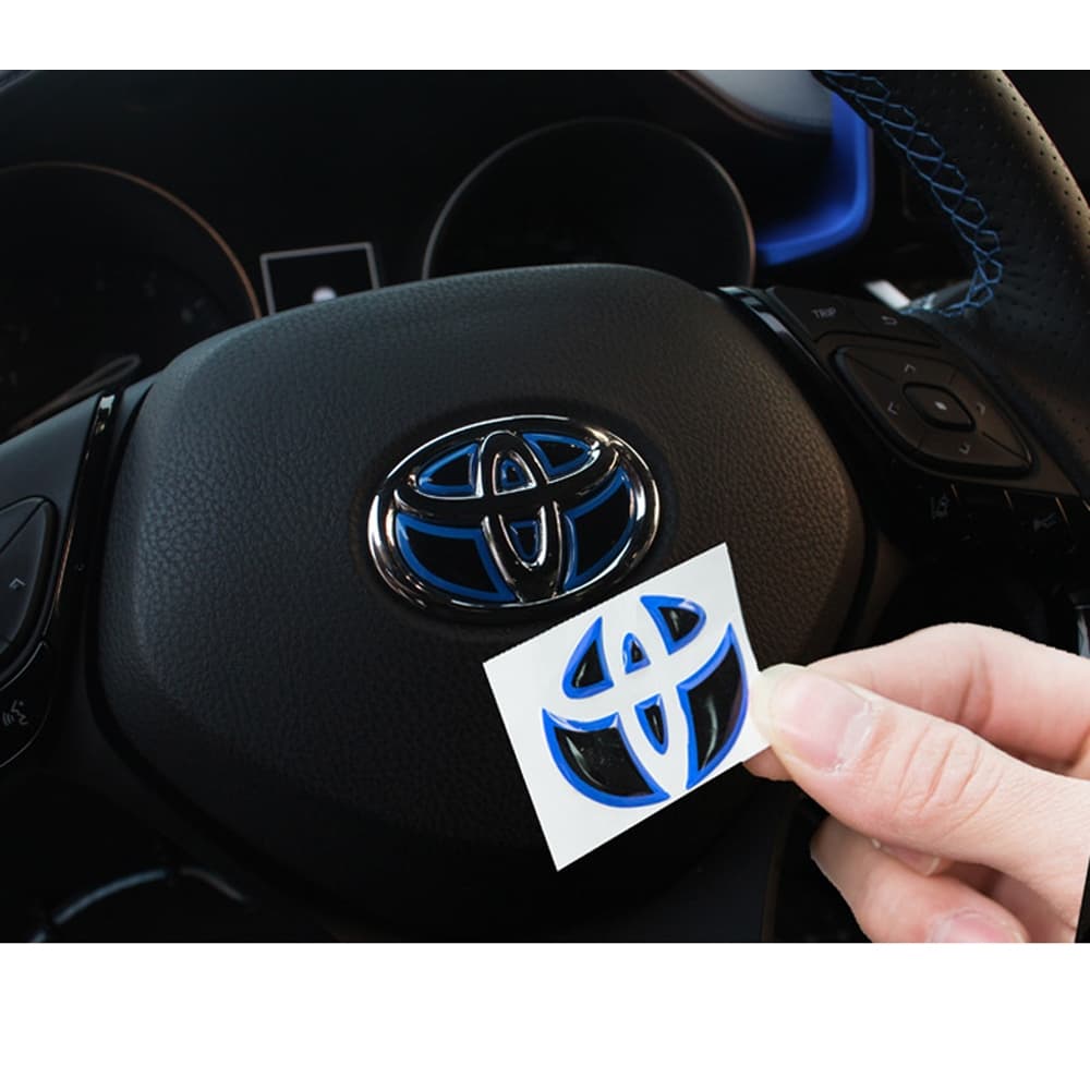 Estoque Toyota Car Styling Volante Emblema Logotipo Adesivo Decalque Vios Corolla , Fortuner , Wigo , Camry , RAV4