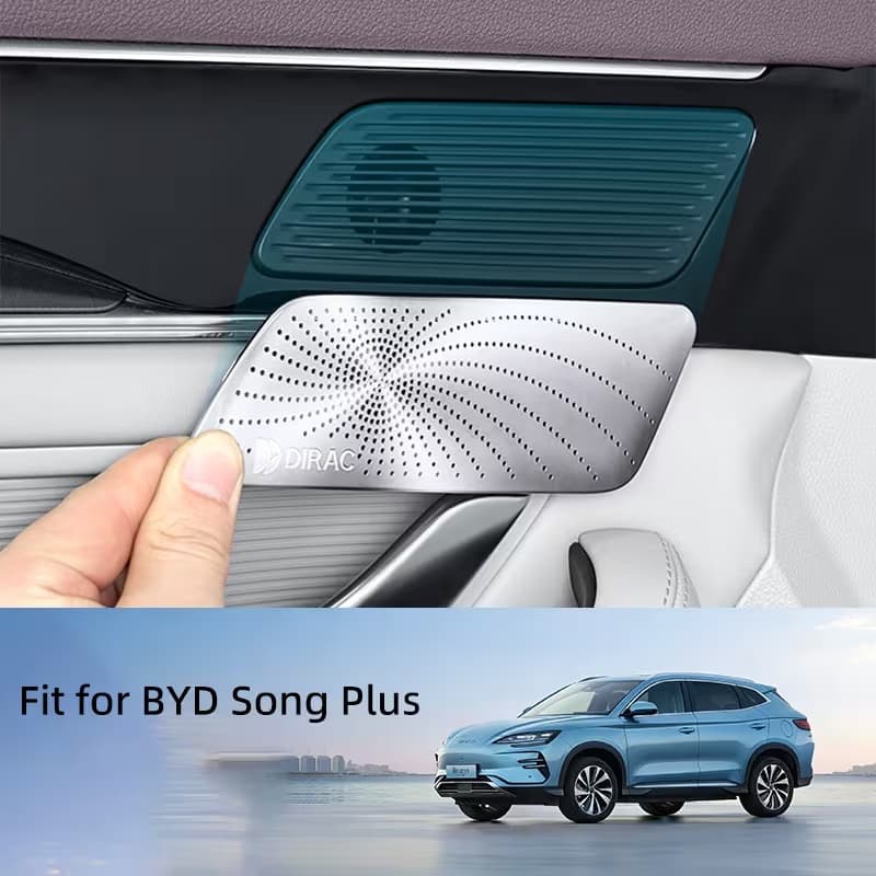 Decoração da capa do alto-falante do carro-BYD Song Plus EV Dmi 2022 - 2025, Painel de áudio do painel da porta do carro