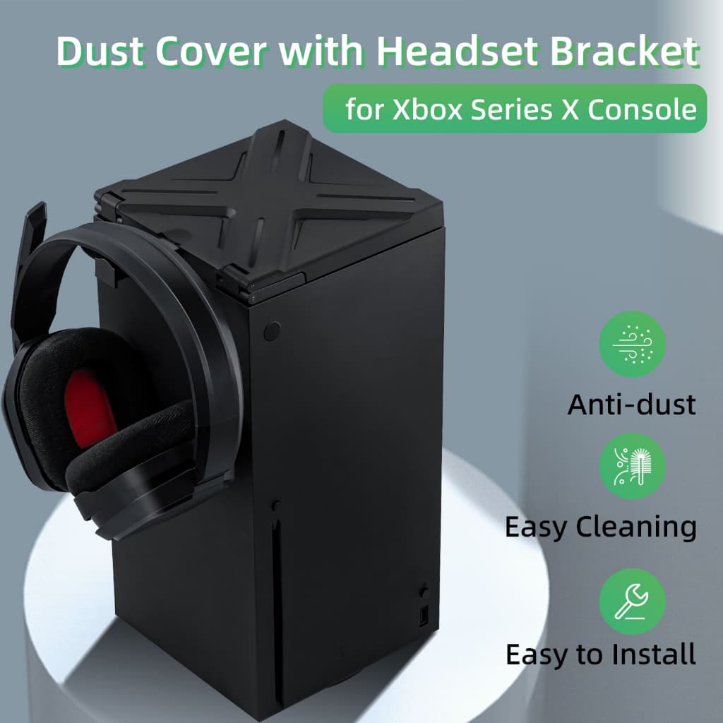 Capa Protetora Multifuncional Contra Poeira DOBE Com Gancho Para Fone De Ouvido Console Xbox Series X