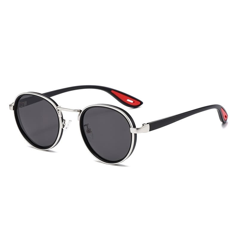 Novo anel de Metal óculos de sol quadro redondo temperamento óculos de sol masculino Retro na moda Anti-azul luz quadro