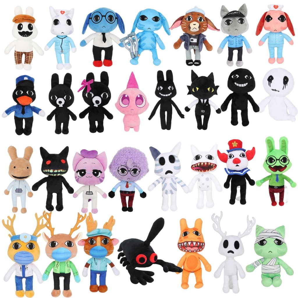 Novo estilo Animal Hospital jogo de terror brinquedo de pelúcia completamente assustador bonito monstro boneca coleção p