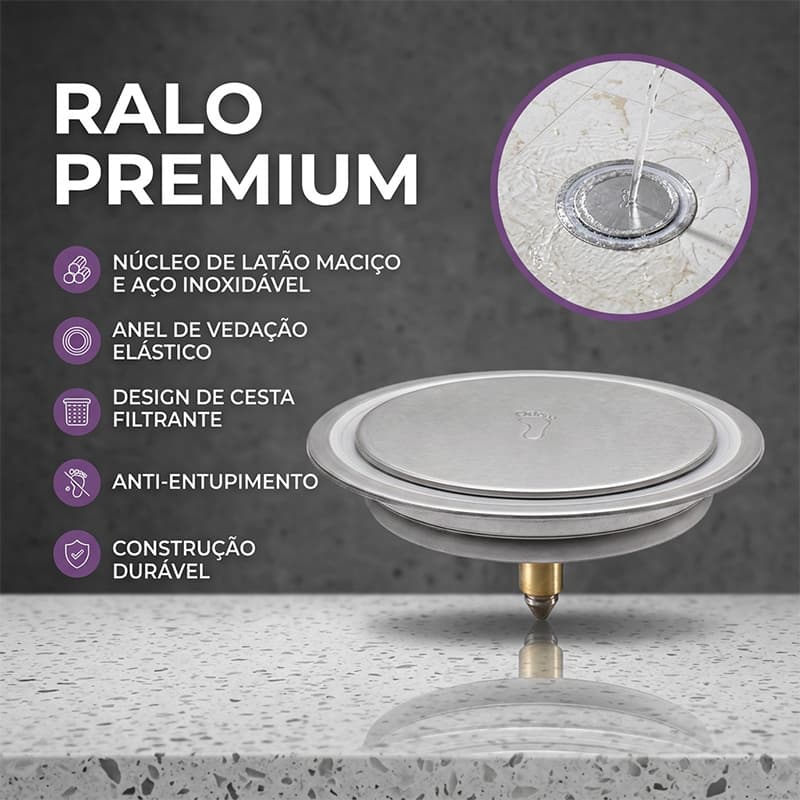 Ralo 10x10 Inteligente Anti Odor Anti Inseto Banheiro Aço Inox Abre e Fecha Automaticamente Ao Pressionar