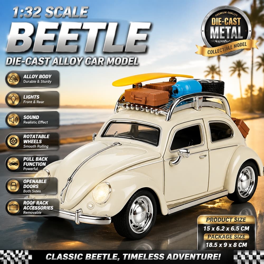 1 : 32 Escala Besouro Liga Modelo De Carro Diecast Som Luz Amantes Do Coleção Crianças Presente Aniversário Metal Menino