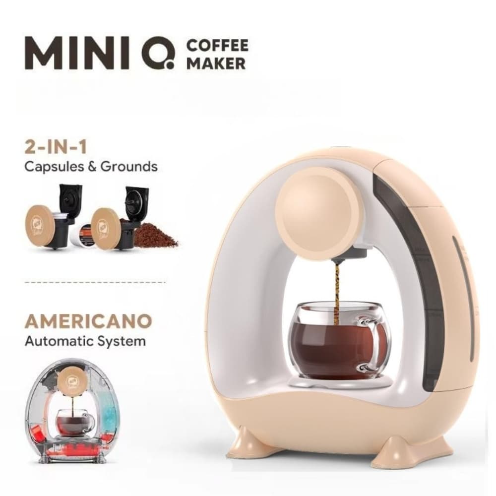 MINI Q 2-Em-1 Máquina De Café Pessoal Uma Xícara Com K-Cup & Adaptador Moído 4-8oz Tamanho De Fermentação Para Fabricaçã