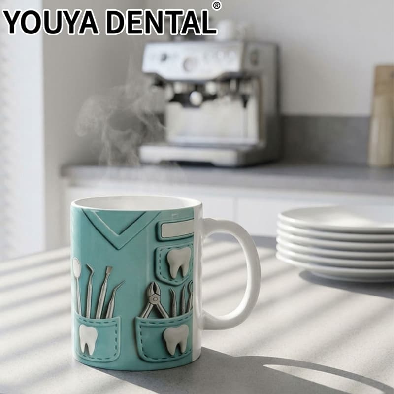 Xícara De Café Cerâmica Copo De Leite Médico Caneca De Água Presente Dental