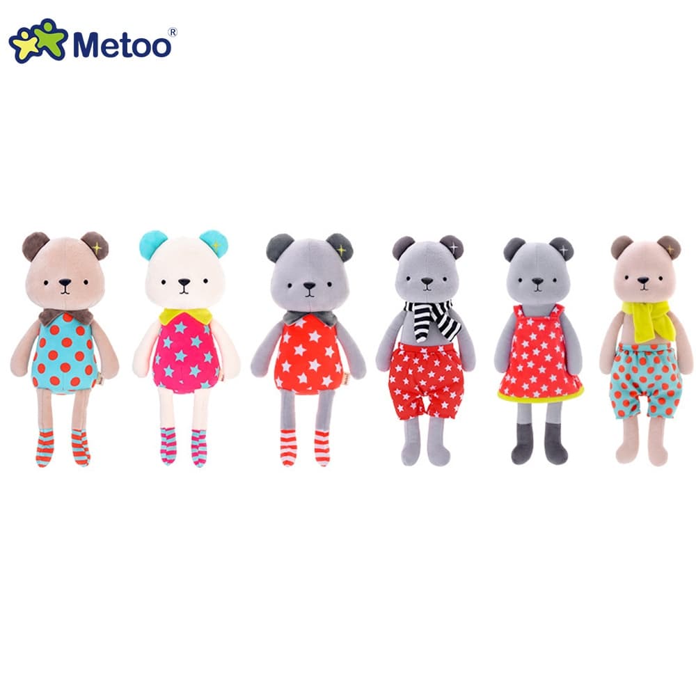 Urso de pelúcia Metoo original de 34 cm, adorável companheiro para dormir, presente perfeito para meninos e meninas